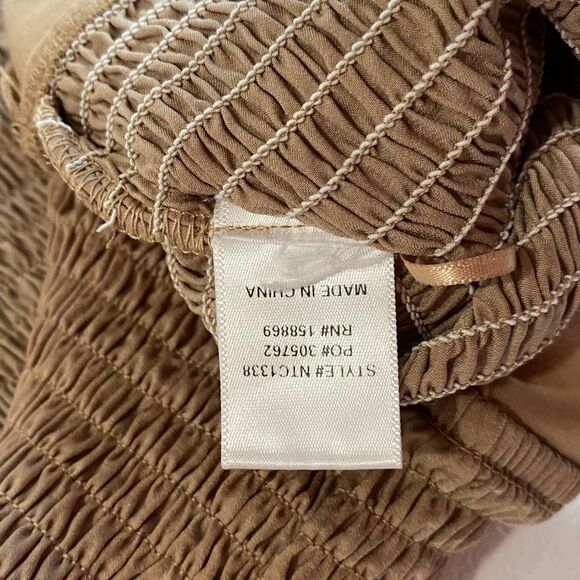 Promesa One Shoulder Puff Sleeve Bodysuit Womenโs Size S Tan Neutral - Picture 7 of 8